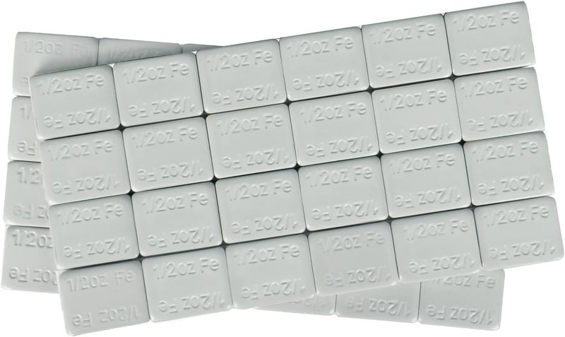 ProRefine Store Upgraded 1/2oz 48Pcs Adhesive Wheel Weights Stick On for Steel Rims Corrosion-Resistant Coated Painted Tire Balancing Weight 0.5 oz, 48 Pack - Image 1